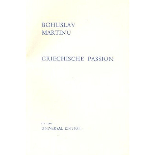 Griechische Passion Libretto (dt)