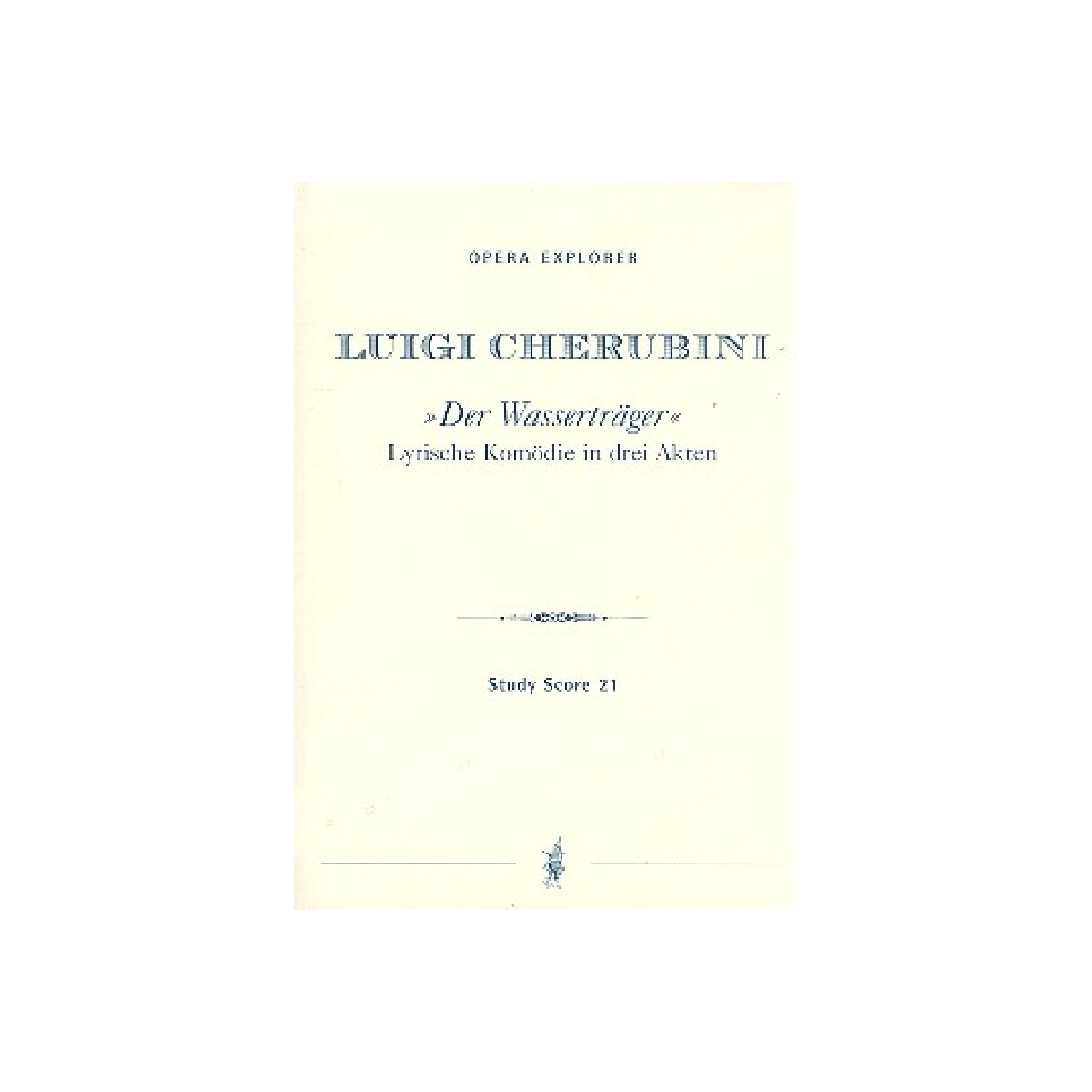 Der Wasserträger Studienpartitur