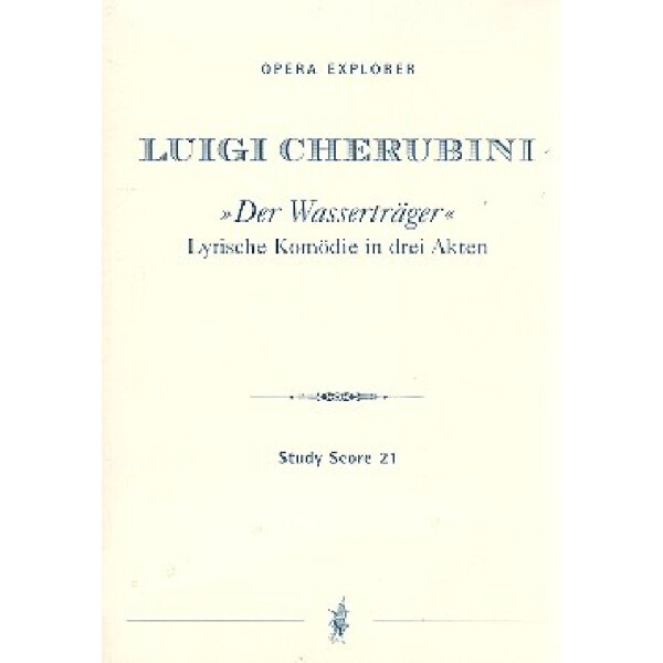 Der Wasserträger Studienpartitur