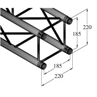 Alutruss Dekolock DQ4-S250 4-Punkt-Traverse sw