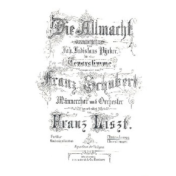 Die Allmacht für Männerchor und Orchester