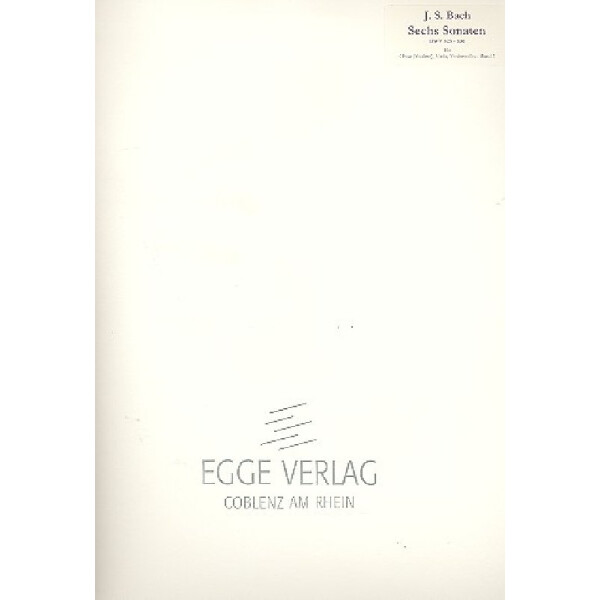 6 Sonaten BWV525-BWV530 Band 1