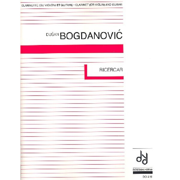 Ricercar für Klarinette (Violine) und