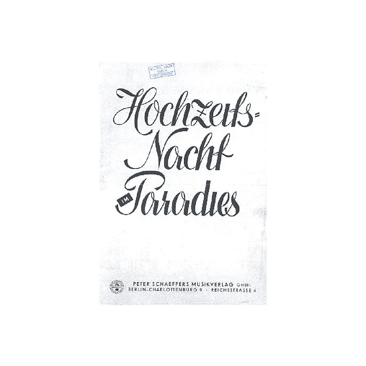 Hochzeitsnacht im Paradies