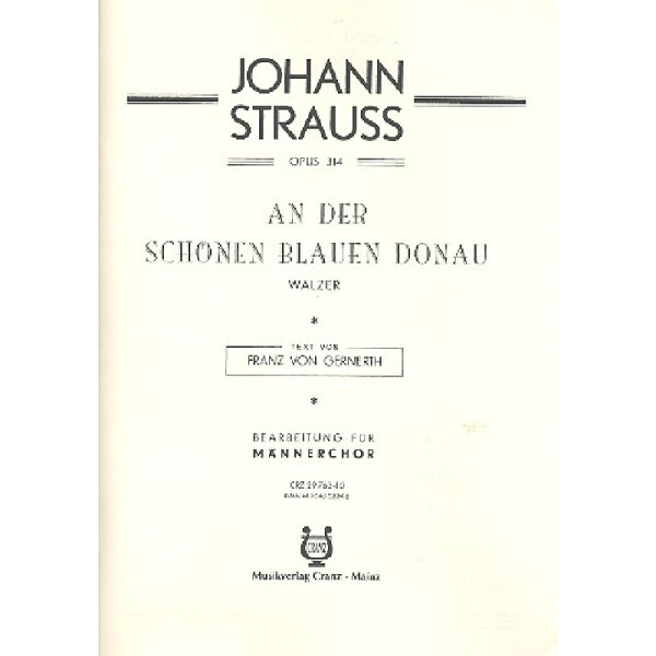 An der schönen blauen Donau op.314