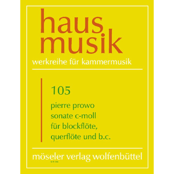 Sonate für Blockflöte, Flöte und Bc