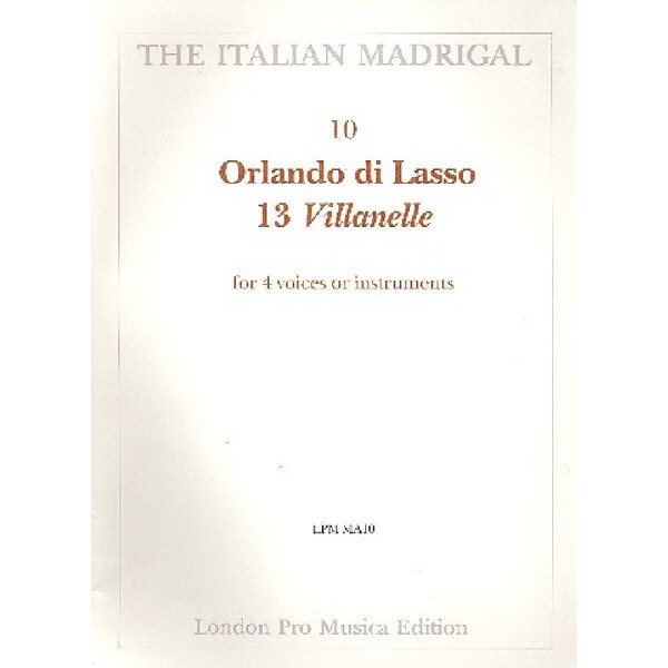 13 villanelle for 4 voices or