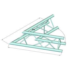 Alutruss Dekolock DQ3-SPAC20 2-Weg Ecke 60° sw