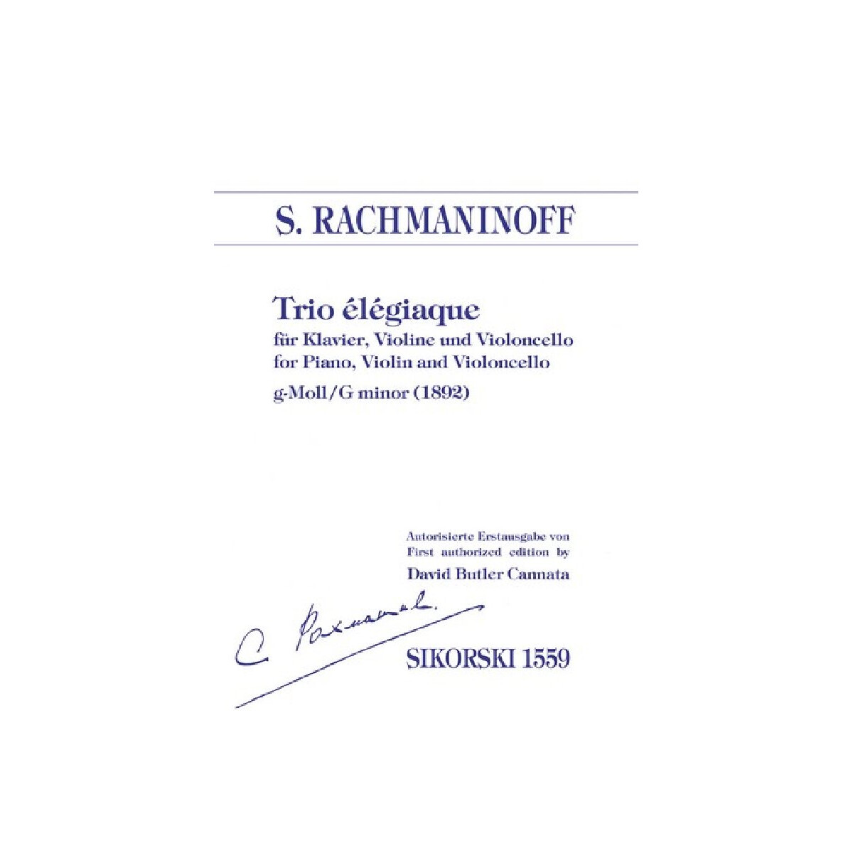 Trio elegiaque g-Moll für Klaviertr box