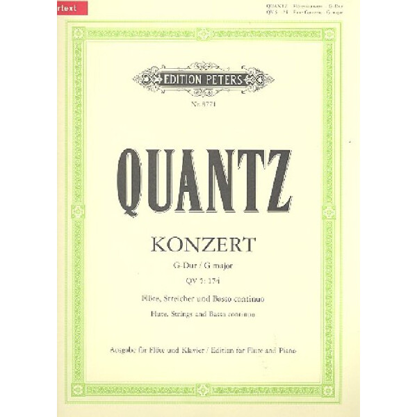 Konzert G-Dur QV5,174 für Flöte, Streicher und Bc