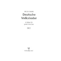 Deutsche Volkslieder Band 1