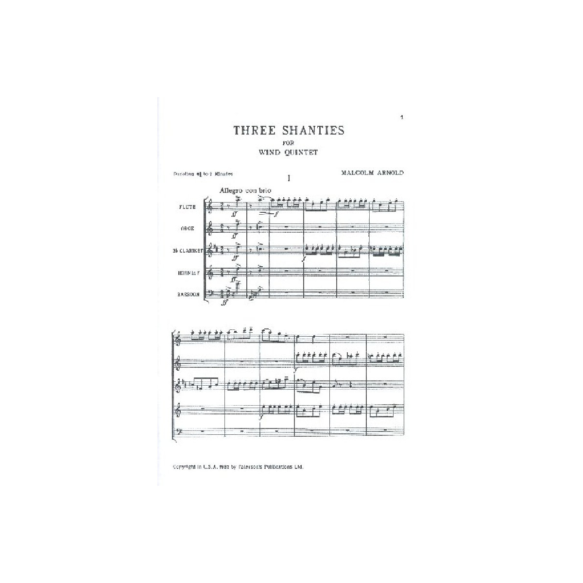 3 Shanties for wind quintet