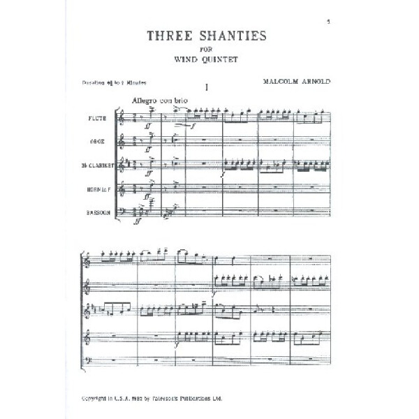 3 Shanties for wind quintet