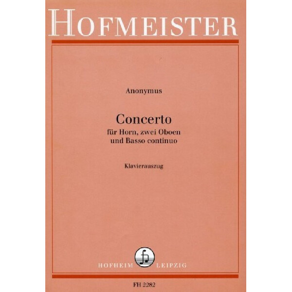 Konzert für Horn, 2 Oboen und Bc