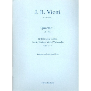 Quartett B-Dur op.22,1 f&uuml;r Fl&ouml;te