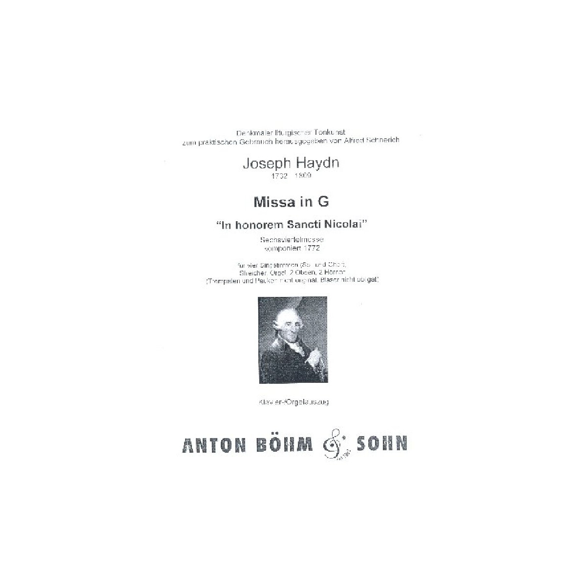 Missa in honorem Sti. Nicolai G-Dur