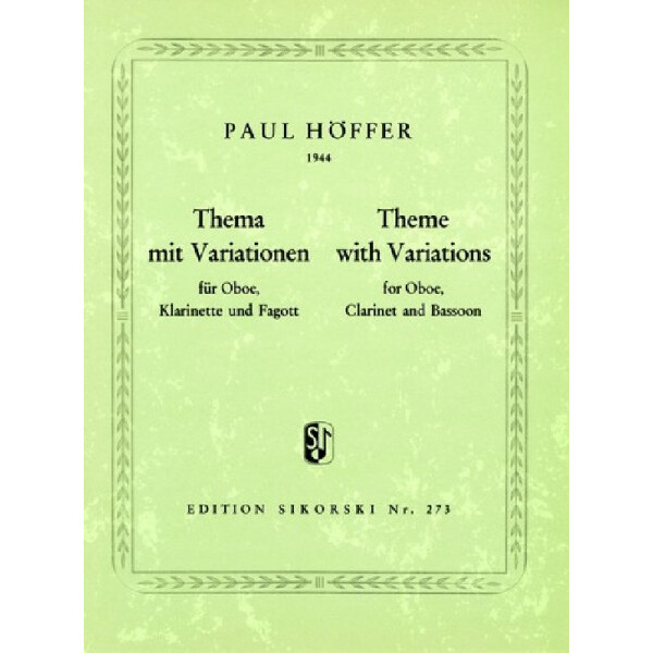 Thema mit Variationen für Oboe,