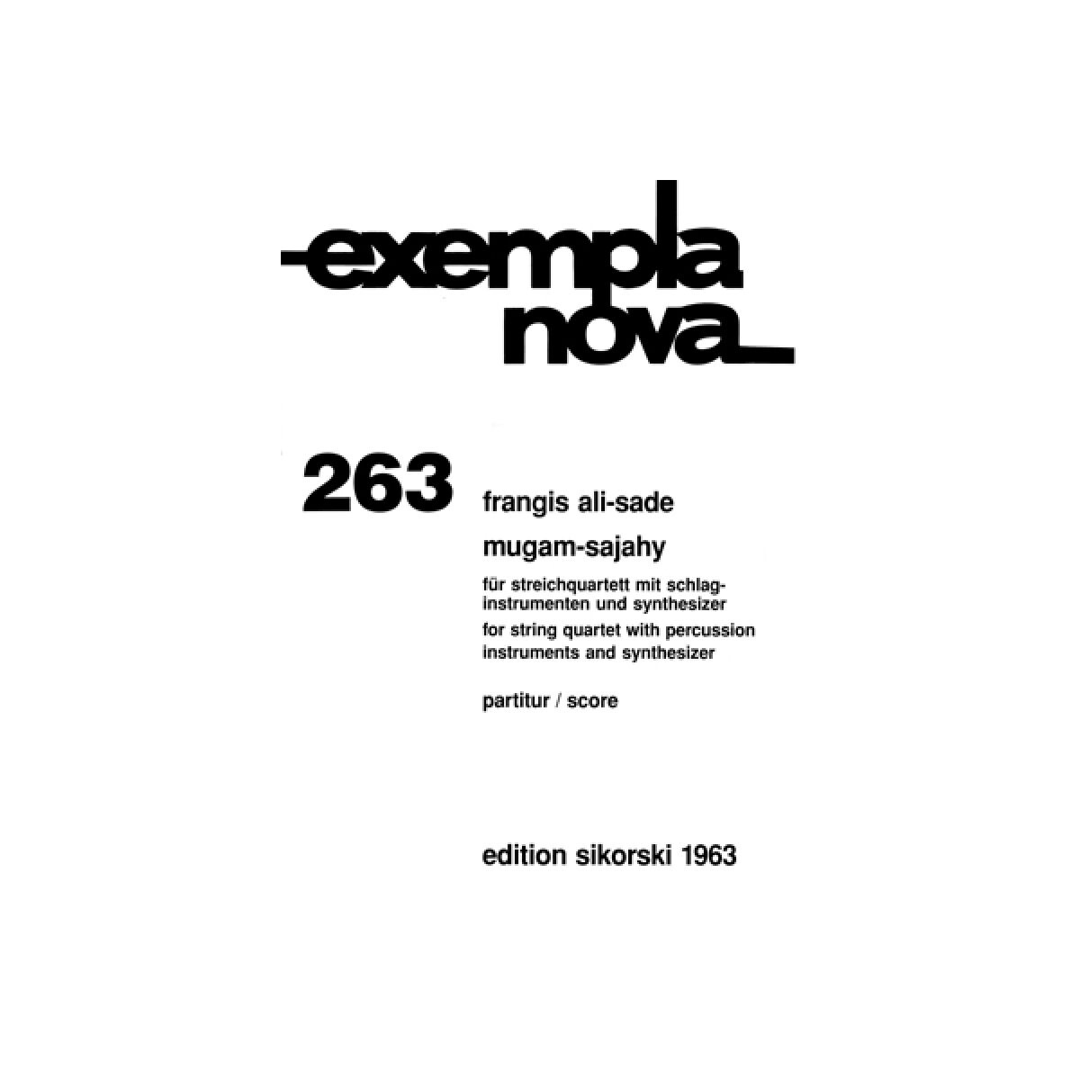 Mugam-Sajahy für Streichquartett